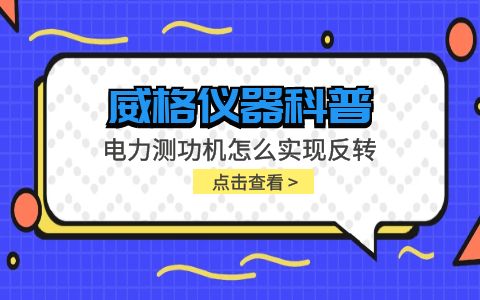 威格儀器-電力測功機怎么實現反轉插圖