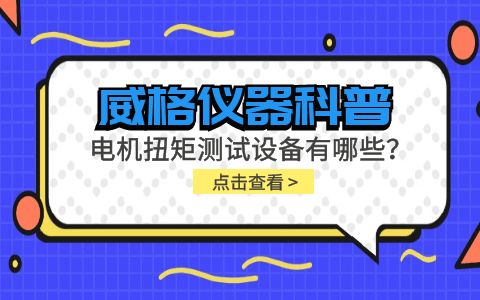 威格儀器-電機扭矩測試設(shè)備有哪些？插圖